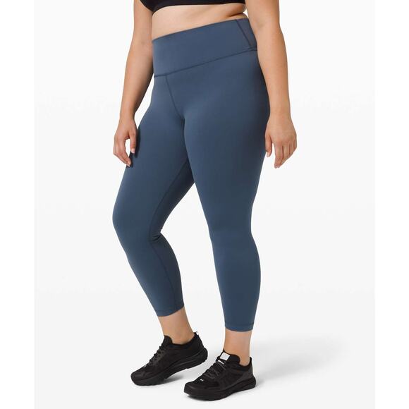 Lululemon Women's Wunder Train High-Rise Tight 25" with Pockets Iron Blue Size 6 - Picture 1 of 10